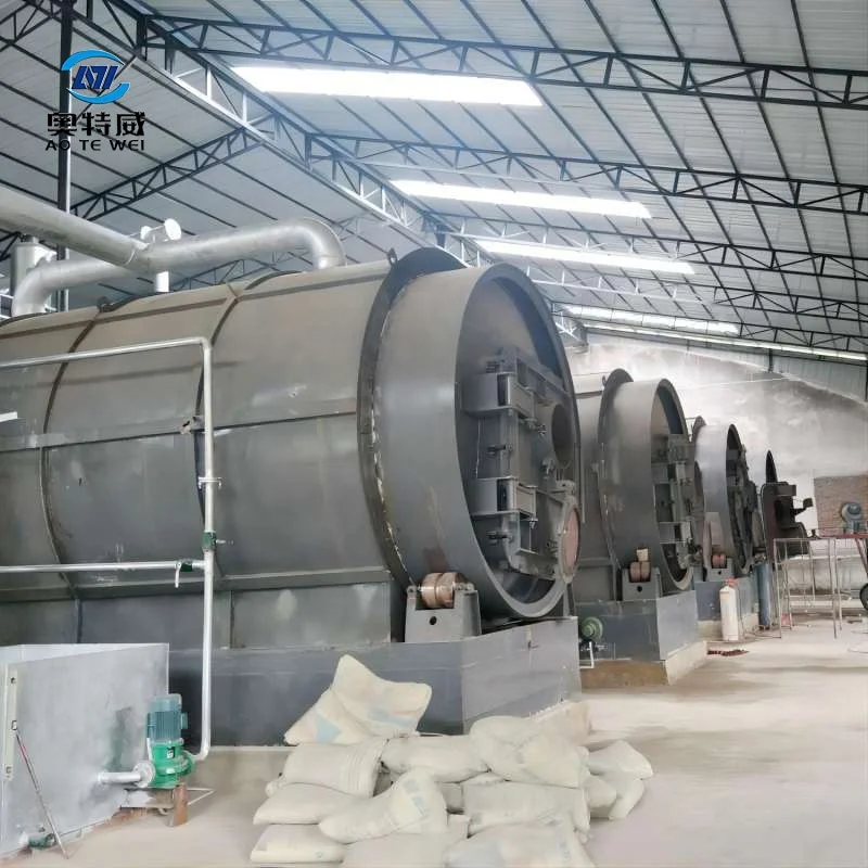 Big promotion 30/40/50/60/70/80/90/100TPD recycle sludge/PP/PE into cracking oil semi continuous pyrolysis equipment