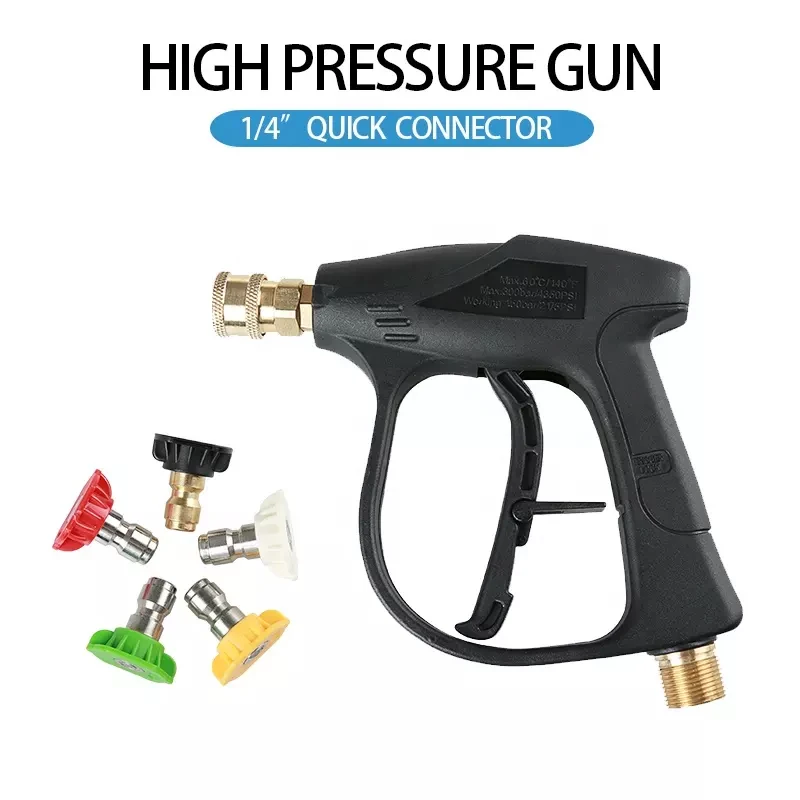 SPS High Pressure Car Wash Gun High Pressure Power Washer Spray Nozzle Water With 5 Nozzle Tips