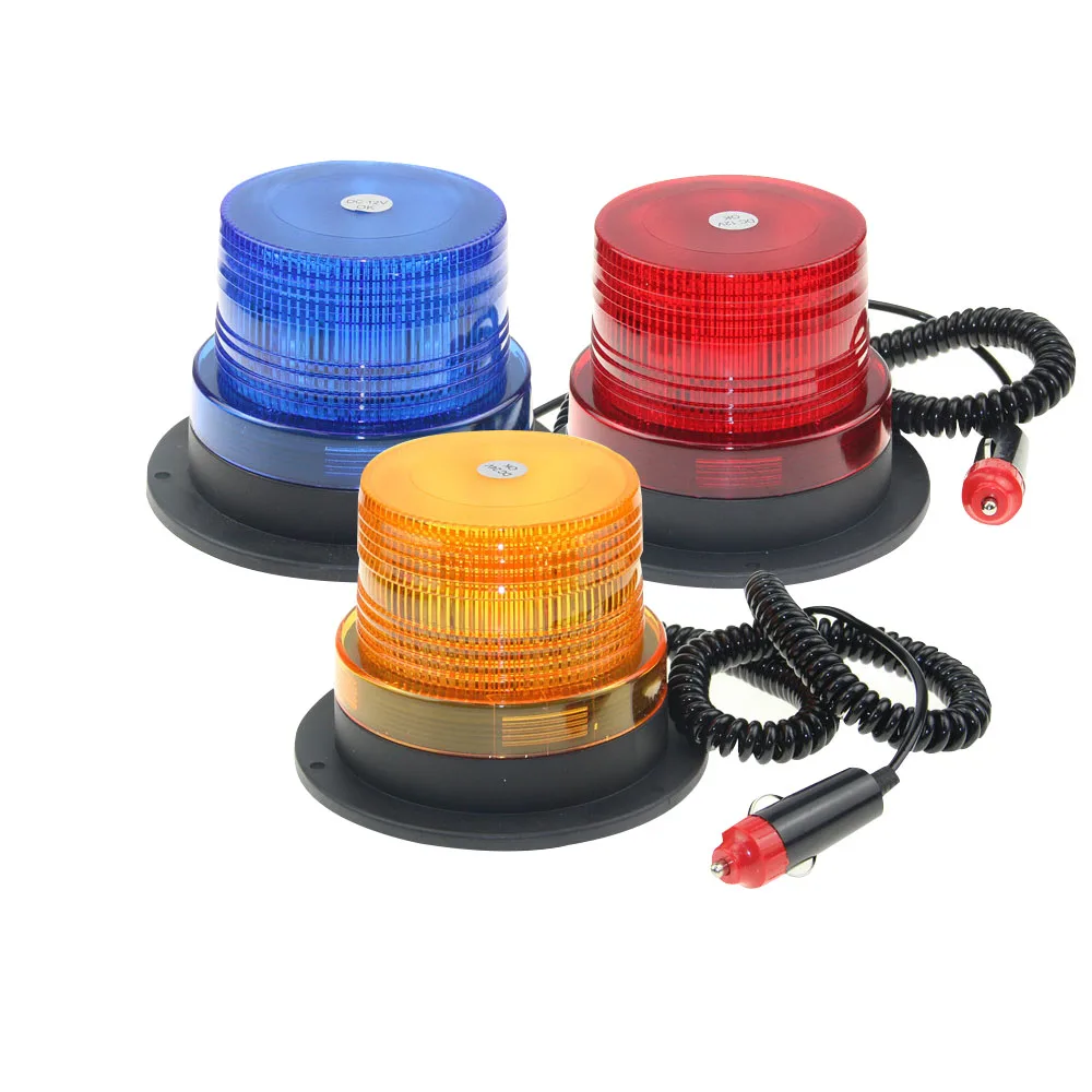 Blue Amber 12V/24V Magnetic Mounted Vehicle Car LED Strobe Warning light Flashing Lights led Emergency Lights Beacon