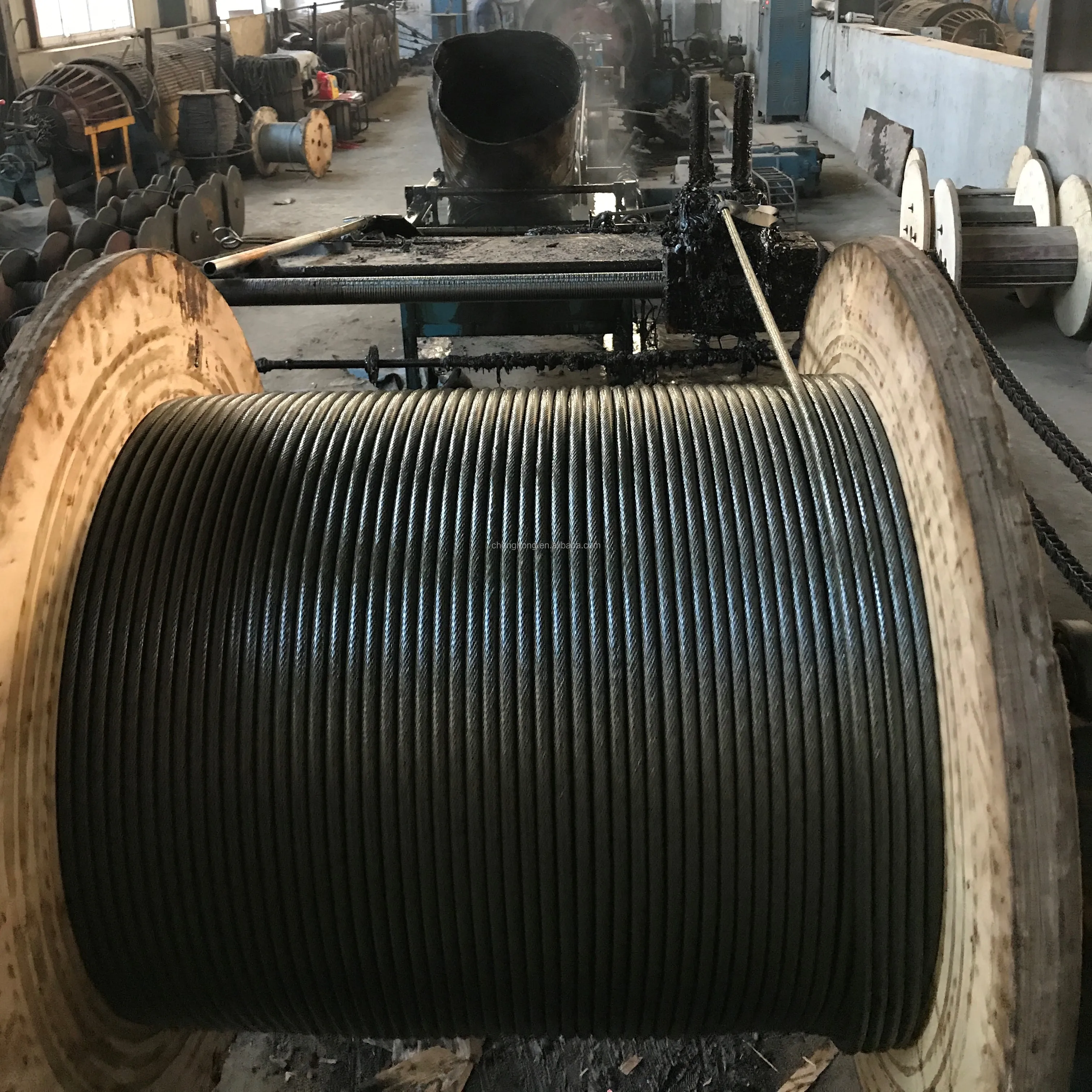 Черный авиационный кабель, стальной трос, провод, неоцинкованный стальной трос, цена на черное масло