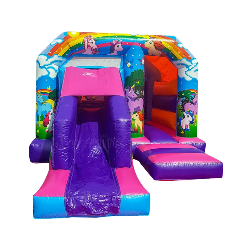 Unicorn Bouncy Castle Inflatable Children Bounce House Jumping Castles and Slide