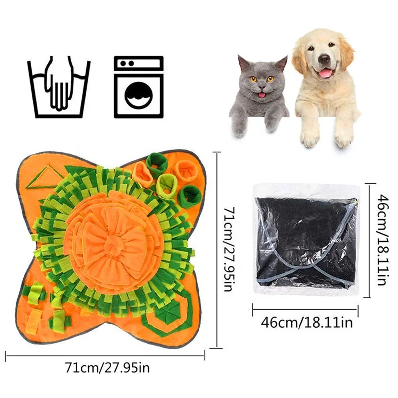 
Pet Sniffing Training Blanket Detachable Fleece Pads Dog Mat Relieve Stress Nosework Puzzle Toy Pet Nose Pad 