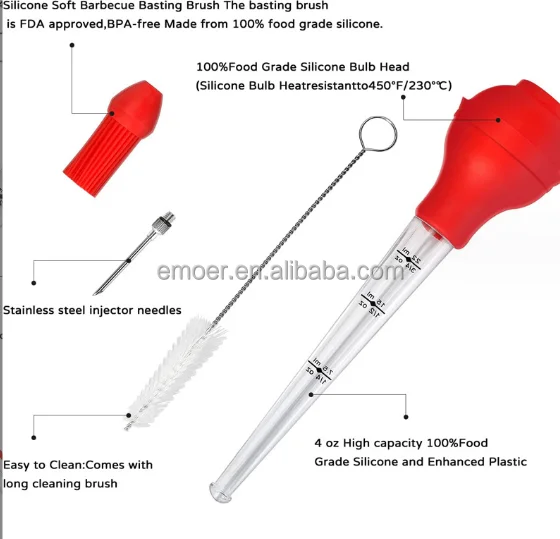 Large Turkey Baster syringe with Cleaning Brush