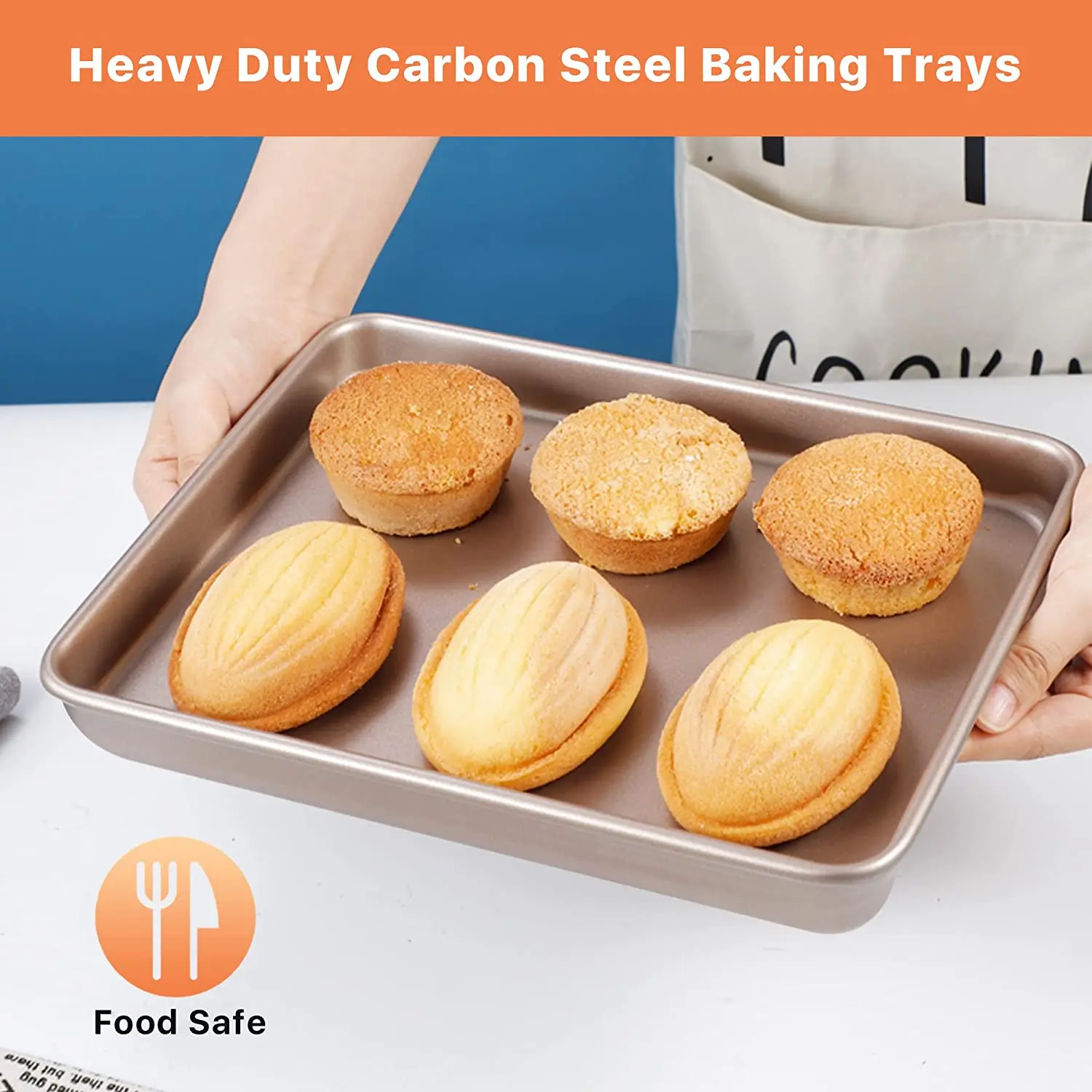 new design pressed aluminum cookware set 3 pcs Square non stick bakeware square oven baking tray