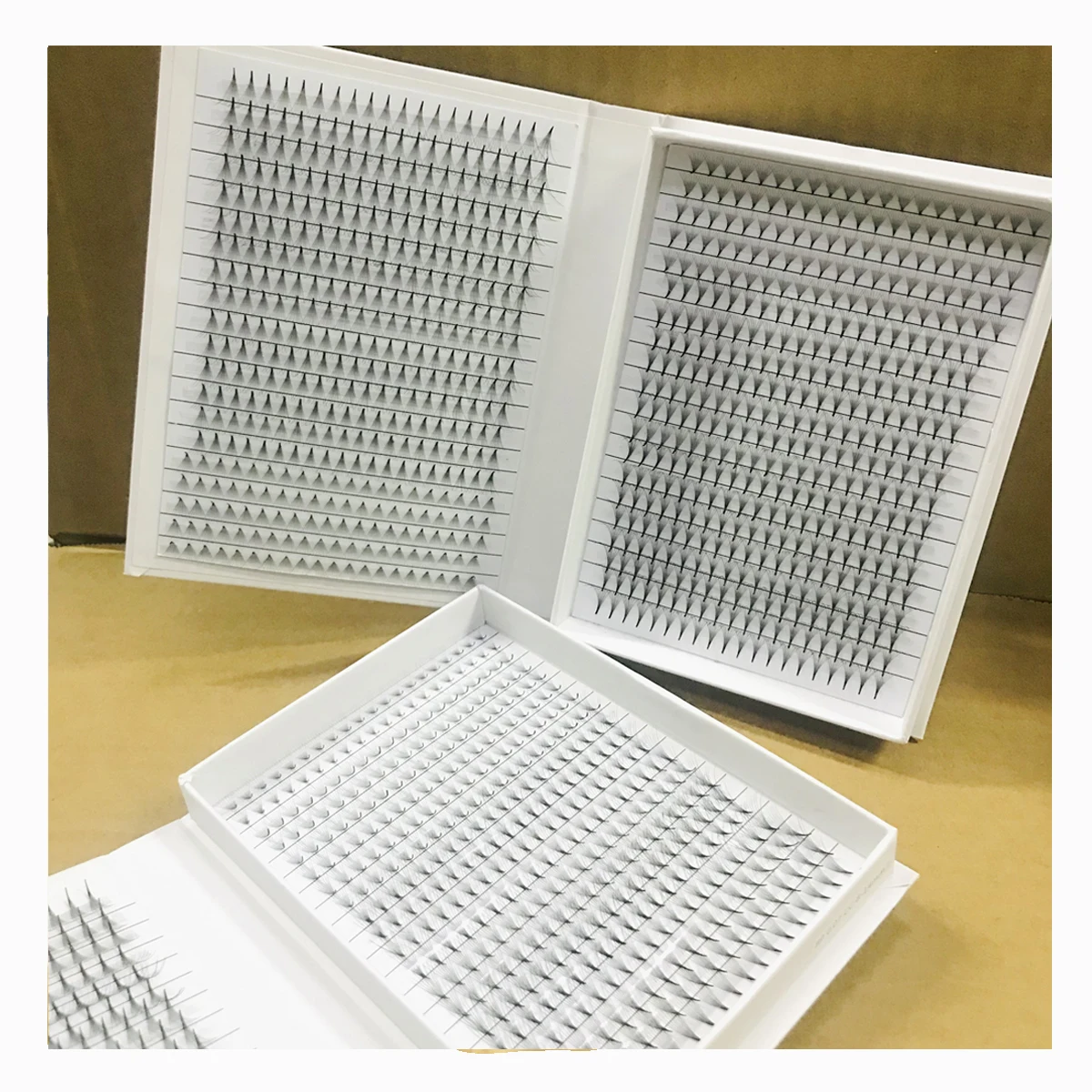 Russian Lashes Large Tray Double Sided Mix Length 10-20mm Pro Made Fans Volume Lashes Pointy Base Premade Fans