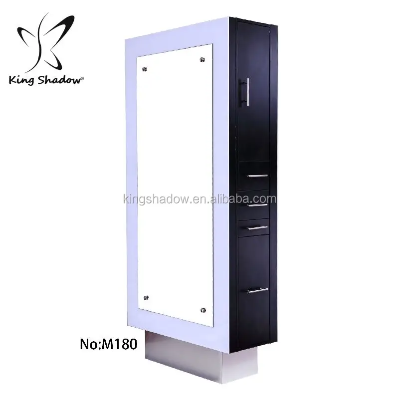 Salon furniture barber shop mirrors double sided styling station led mirror station for sales