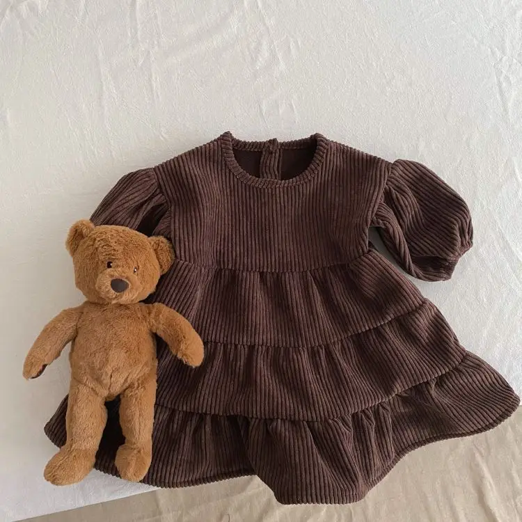 Girls Autumn Dress Kids Tiered Layered Clothes Party Cake Dresses for Baby Girl Sweet Cake Frock Toddler Cute Sundress