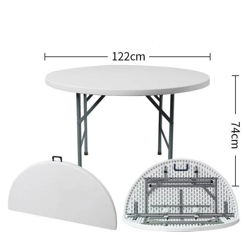 Wholesale 6ft 10/8 People Wedding Dining Folding Table Banquet Plastic Round Table For Events