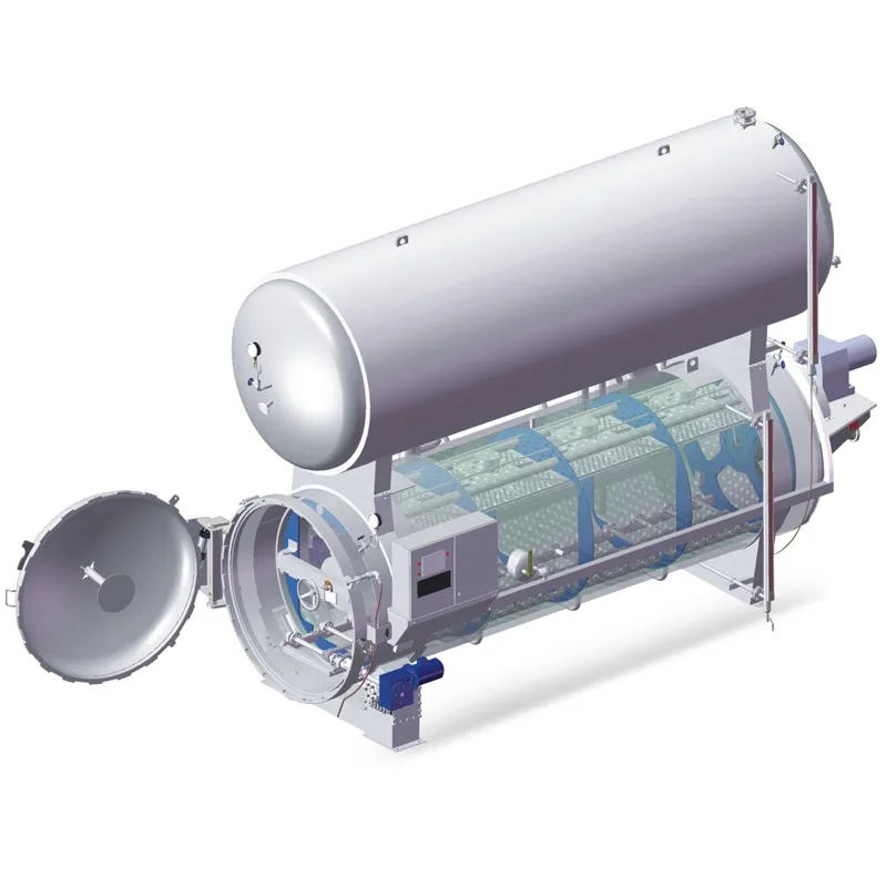 SUMPOT CTXZ1400x3900mm coconut milk water immersion rotary retort autoclave sterilizer