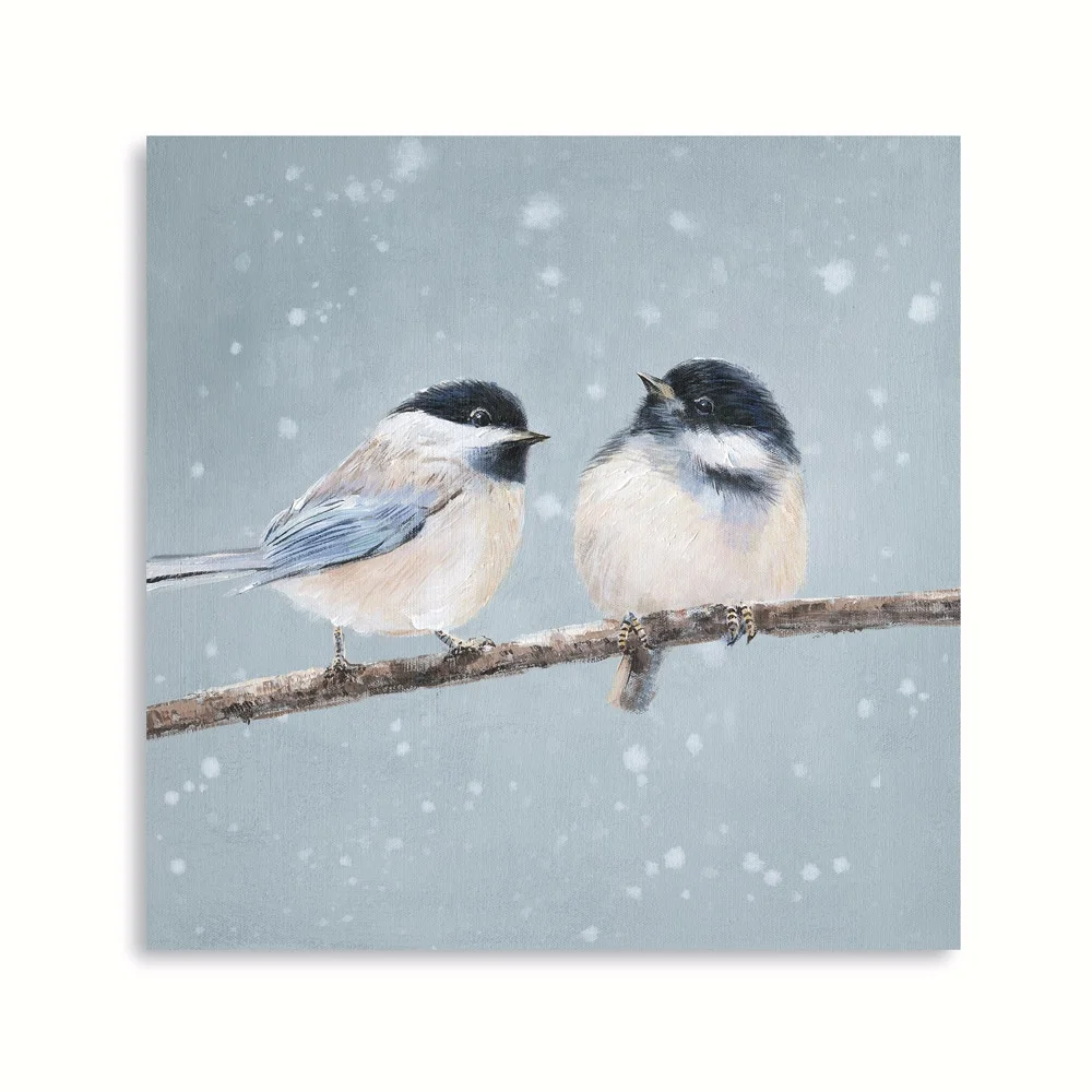 Artree Customized Design 50*50 Two Lovely Birds in the Branches Living Room Wall Decor Canvas Oil Painting Arts