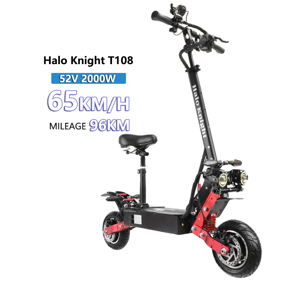 Electric Scooters EU Warehouse 52V 2000W E scooter Street Legal 25KM/H Speed Limit Dual Brake Adjustable Height Skateboard