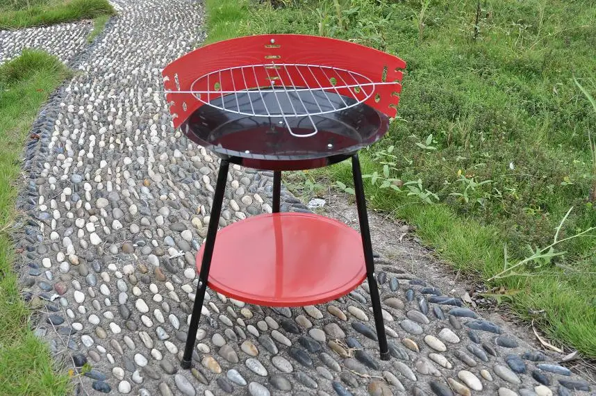 Outdoor Portable Camping Picnic Garden Field Argentine Round Bbq Grill Plate Portable Bbq Grill