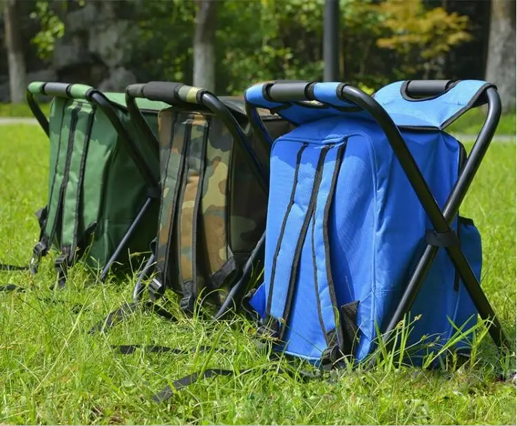 
Stylish Foldable Seat Backpack for Camping Watching Sports Events Hiking Picnics Outdoor Fishing Backpack with Chair 