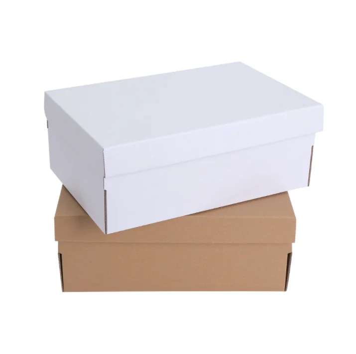 Shoe Paper Box customized Kraft Paper Shoe Box Packing Slippers Sandals Paper Shoe Gift Box Kraft