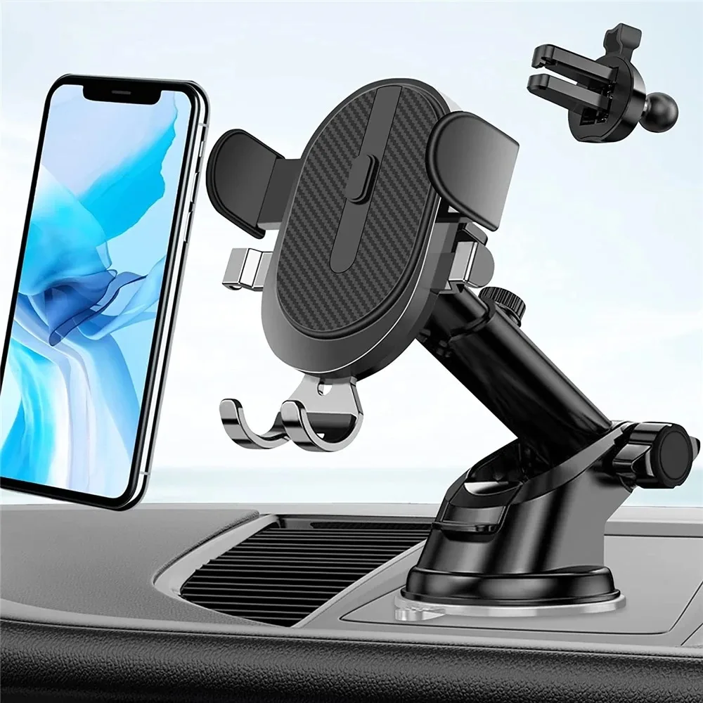 Car Phone Holder Cellphone Mount Mobile Phone Support Portable Car Hands Free Phone Mount for Windshield Car Accessories
