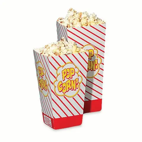 Customized eco-friendly popcorn nut kraft takeout paper cups trays popcorn packaging paper cups