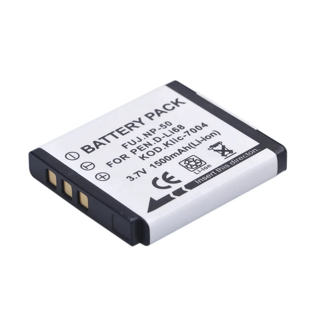 FNP-50 FNP50 NP-50 NP50 Rechargeable Camera Battery for FUJIFILM for KODAK KLIC-7004 K7004 for Pentax D-Li68
