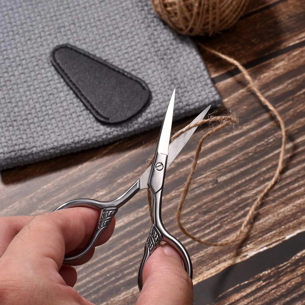 Stainless Steel Multi-Purpose Vintage Small Precision Scissors  With PU Sheath