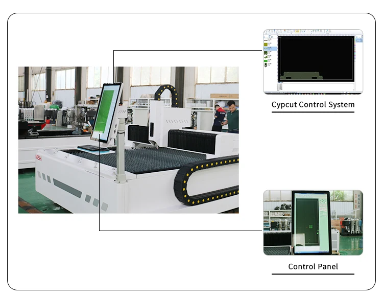 Hanli Cooling System 1kw/2kw/3kw Max/IPG/Raycus Laser Sawtooth Working Table CNC Fiber Laser Cutting Machine