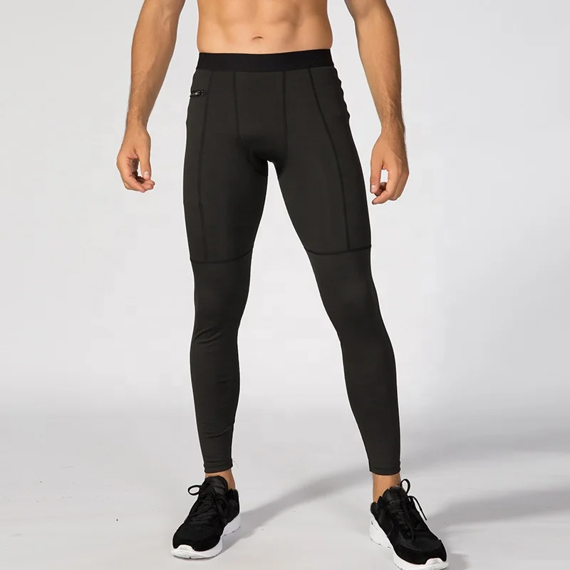 Breathable Leggings Custom Design Tight Track Pants Compression Sport Workout Fitness Gym Seamless Mens Pocket Leggings