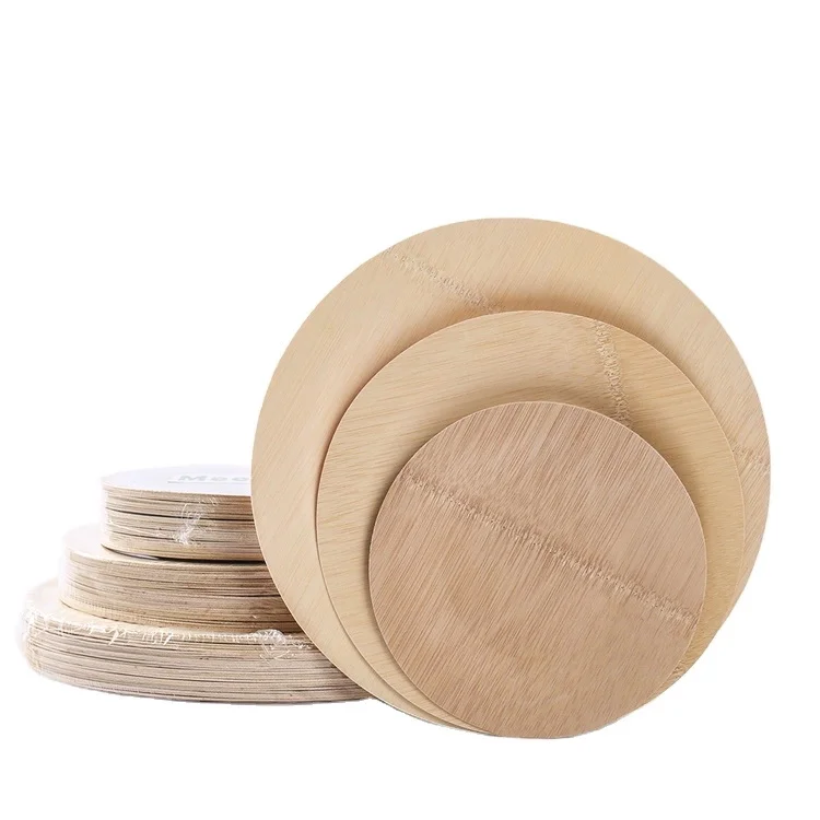 Wooden Bamboo Round Plate for Party