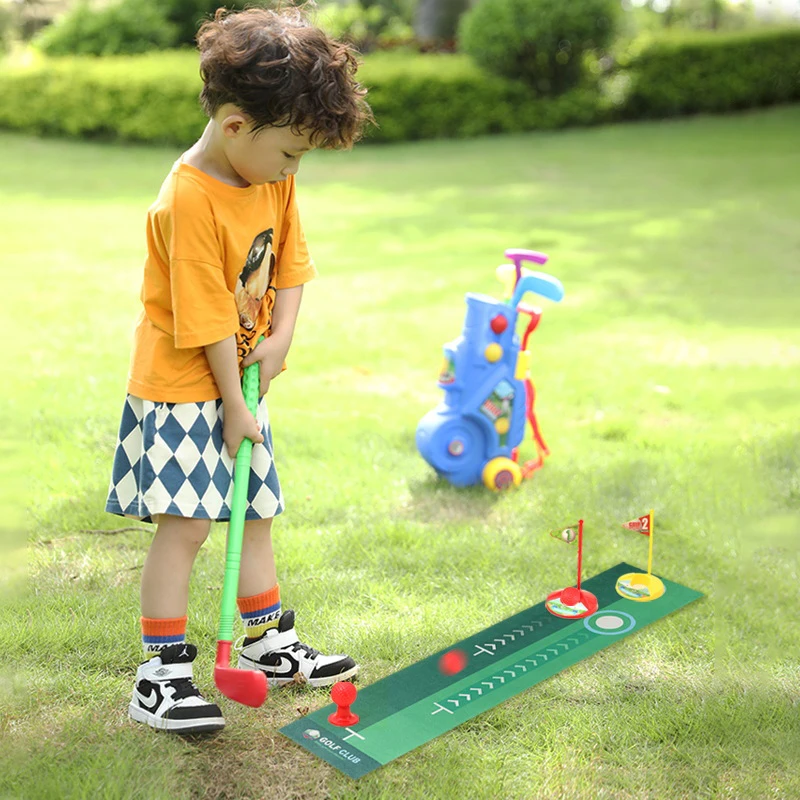 Indoor/Outdoor Mini Golf Club Set for Kids Plastic Toddler Toy Golf Sports Games Fun Outdoor Sport Toys for Children
