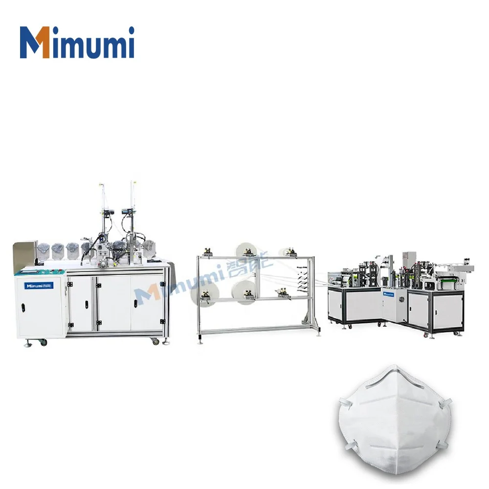 Semi automatic medical n95 folding masks production machine