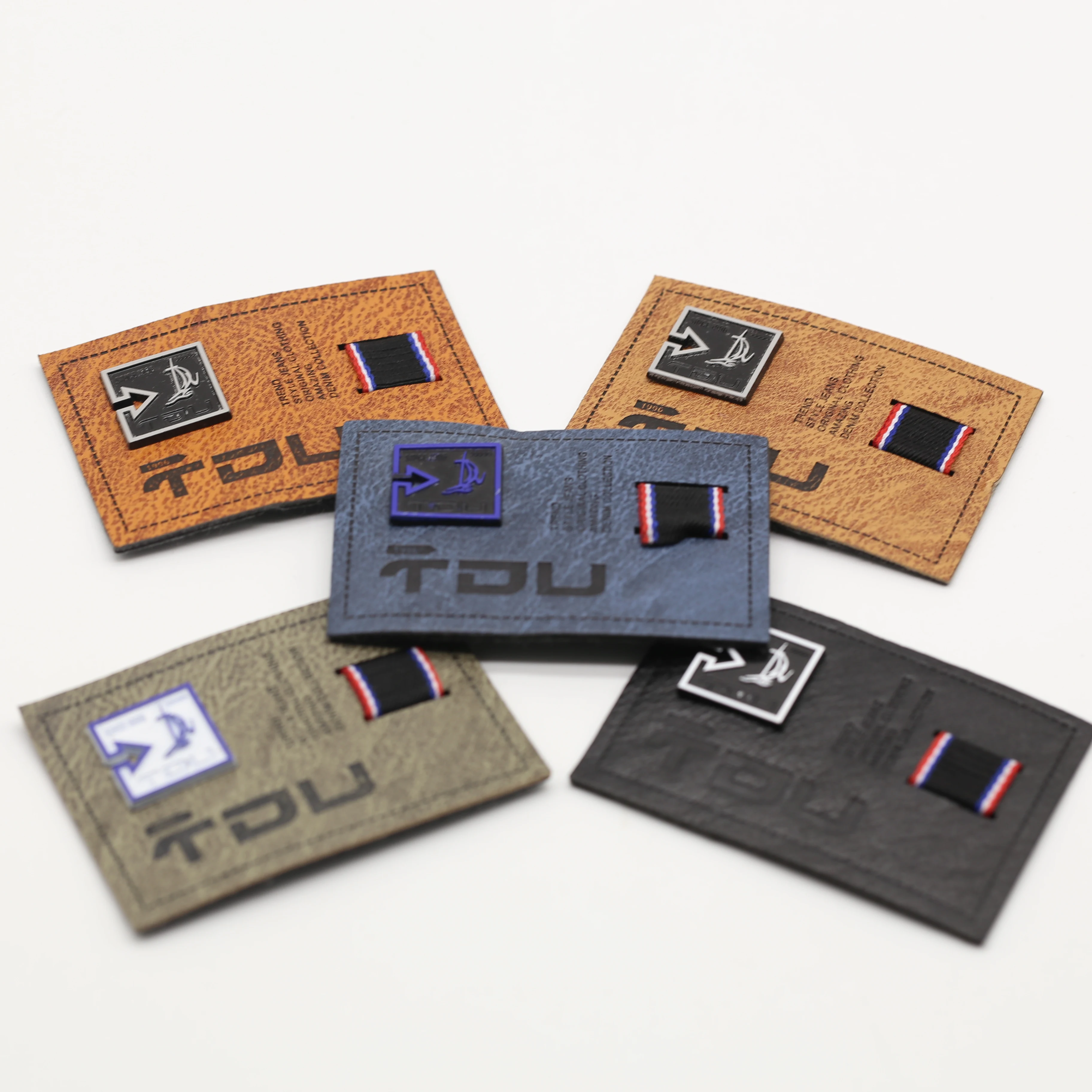 Best Price Custom Brand Jeans Clothing Tag Pu Label Embossed/Metal Leather Label Patch For Clothes Garment