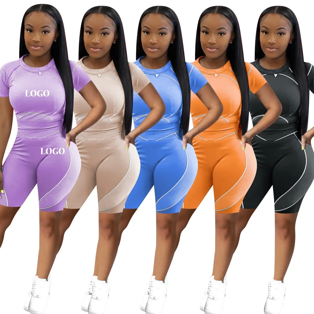 
XLL New arrival 2021 plain custom women active wear gym yoga butt lift short legging sets wholesale fitness clothing 