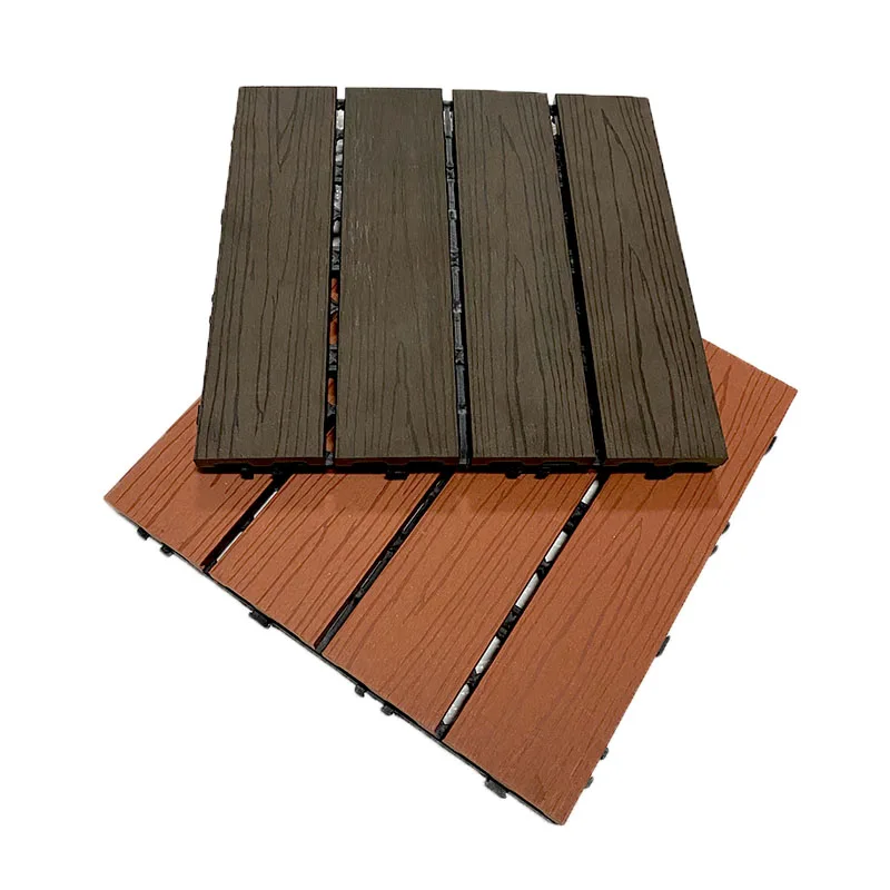 Outdoor Wood Plastic Composite WPC DIY Decking Tiles For Garden