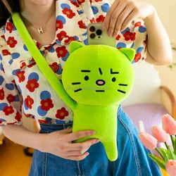 anxious cat plush bag game character customization plush dolls and toys cat stuffed animal cat plush toy