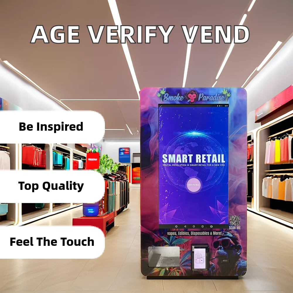 High Quality 32 inches Smart Mini Wall Mounted Vending Machine Automatic Customized Wrap For Free