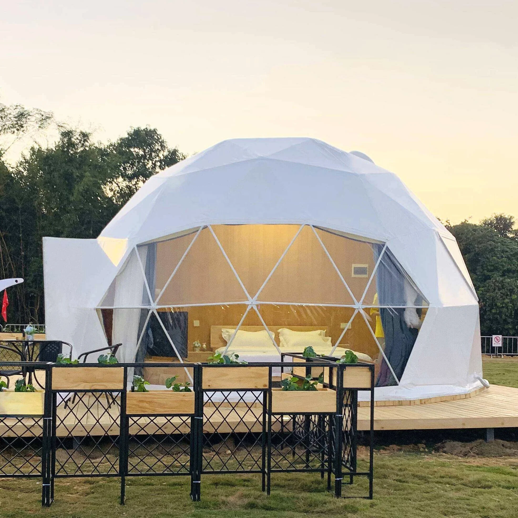 PVC hotel dome tent large size cheap with bathroom customize transparent tent