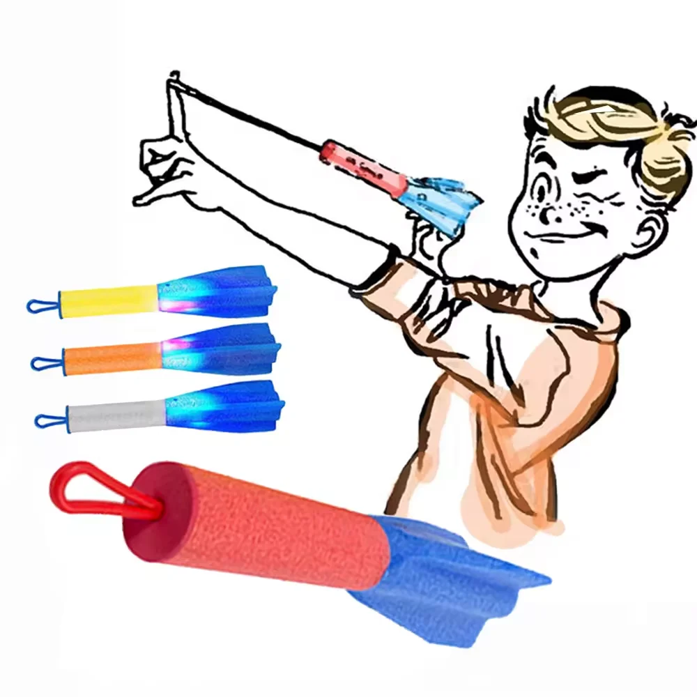XYF Custom Imprinted Bungee Rocket Foam Rocket Promotional Toy for Kids