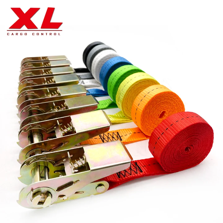 Ex-factory price 1 inch 25mm 800 kg tie down spanzet lashing ratchet straps