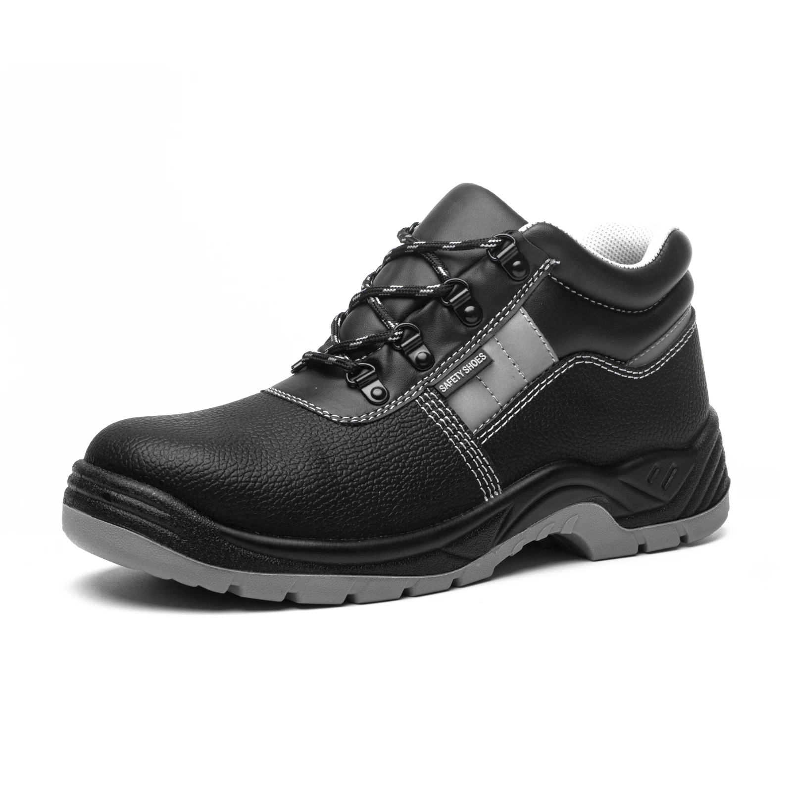 JIANKUN Competitive Price Safety Shoes Oil-resistant with Reflective Stripe CE Non Slip Anti-smash Anti-puncture Waterproof PU
