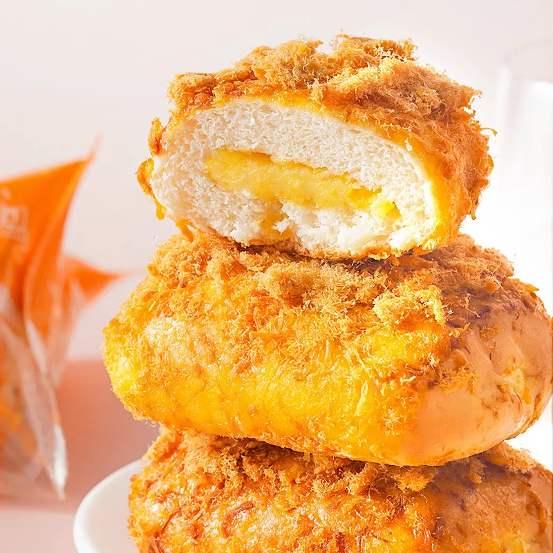 Chinese wholesale meat floss bread with jam 5 bags bag packaging style