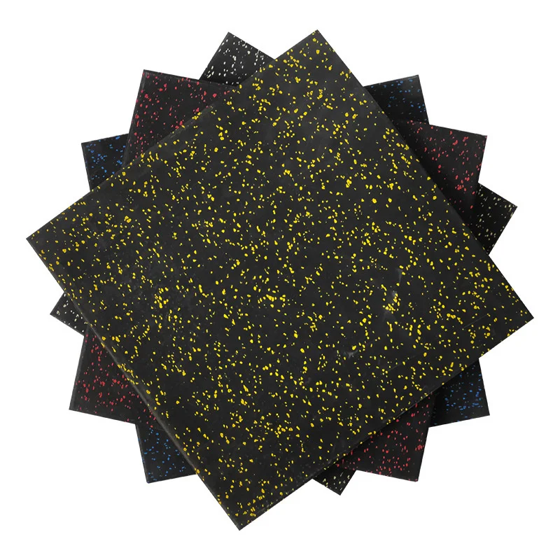 Rubber gym flooring non-slip fireproof interlocking rubber mat supplier