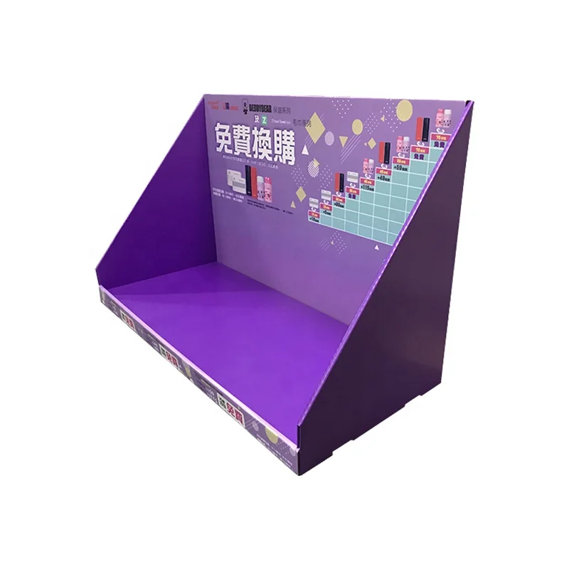 Custom Printing CDU Cardboard Counter Display Foldable Corrugated Cardboard Retail Counter Display