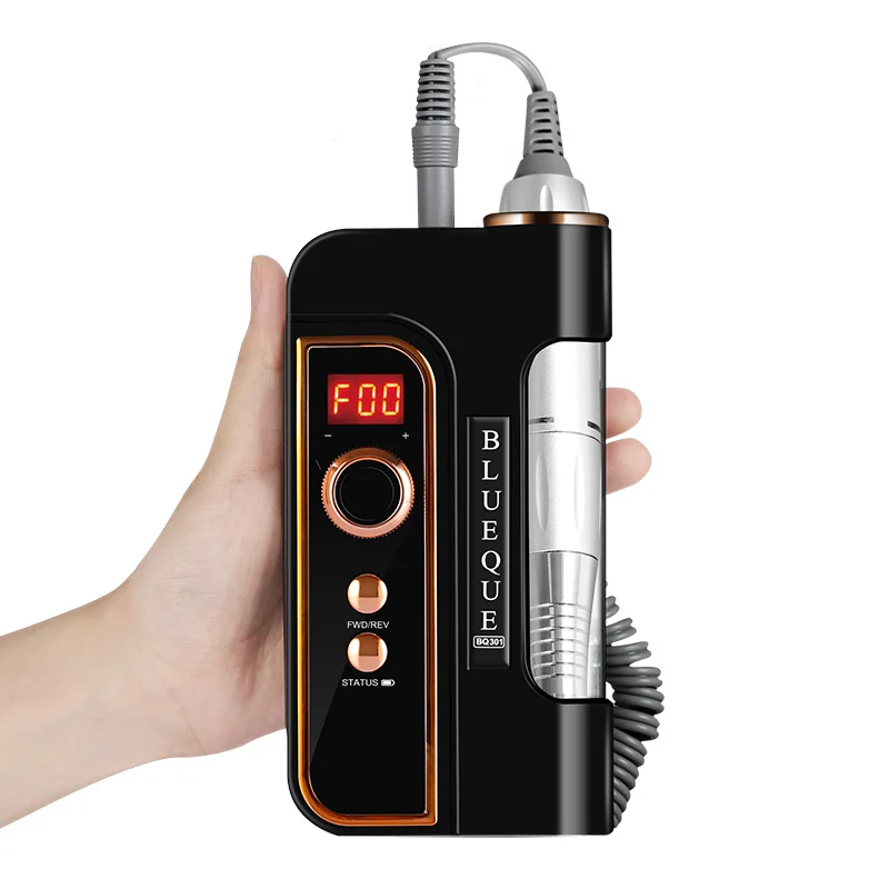 Handpiece 35000rpm Cordless Portable Electric Nail Drill Machine Rechargeable 50W Power e file Manicure Pedicure BQ301