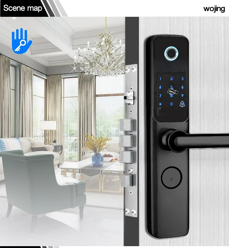 Popular hotel  smart lock  BLE APP smart door lock Intelligent Electric  Digital Handle Keyless TT Smart Lock