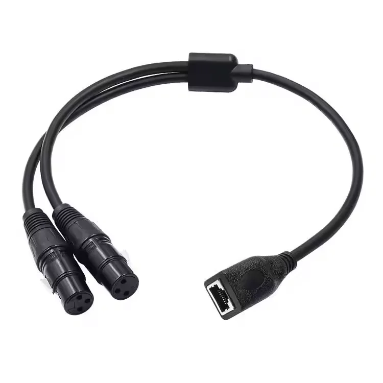 Original chip Xlr 3 Pin Connector Female/male To Rj45 Network Female Jack Oxygen Free Copper Audio Cable Dmx Cable