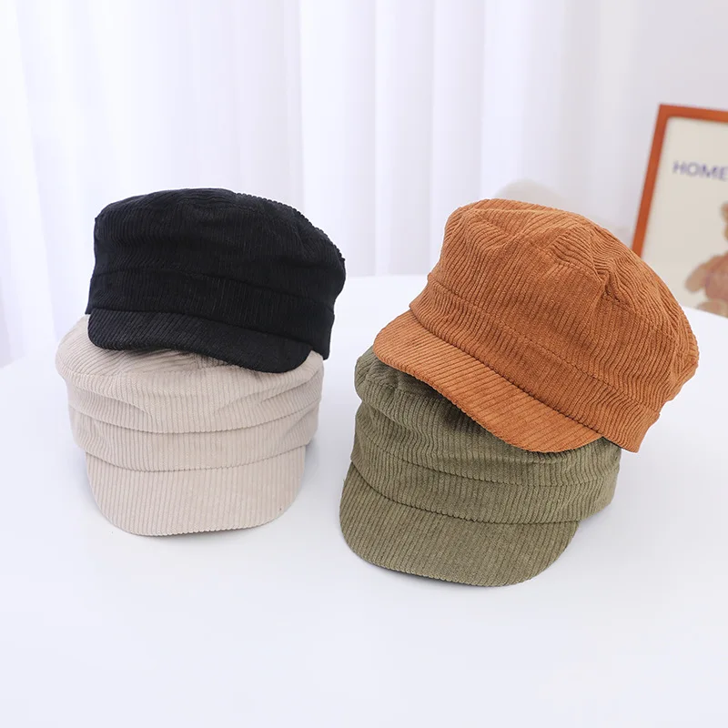 Winter Kids Hat For Girl And Boy Children Beret Caps Octagonal Clothes For Newborn Photography Props Child Hat Korean