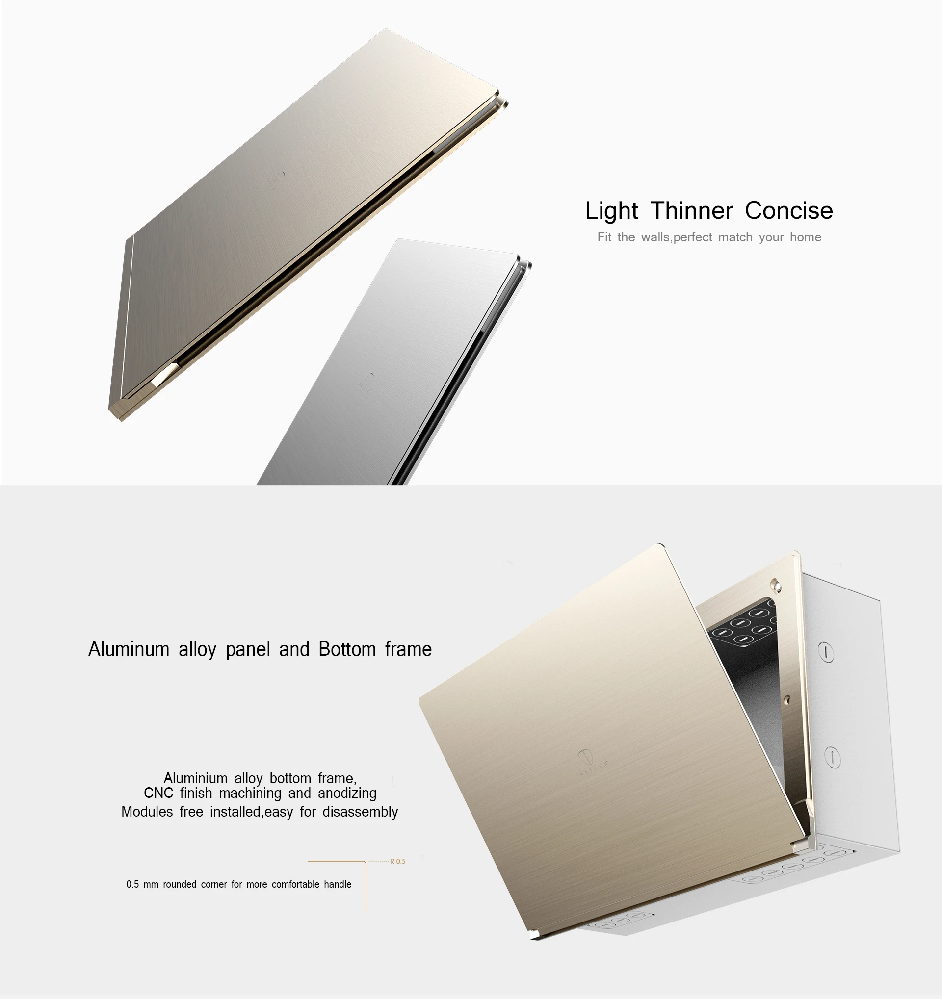 Matech flush mounted Smart cabinet optics fiber terminal box for installing modem device box