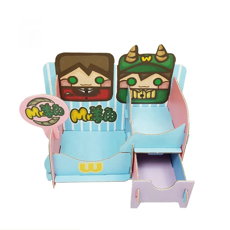 Custom Made Printing Paper Playhouse Recyclable Cardboard Diy Playhouse For Kids