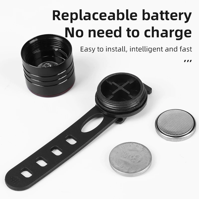 Red Green Warning Waterproof USB C Charging LED Cycling Taillight Bike Rear Light