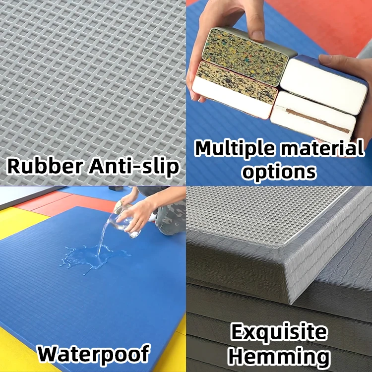 Wholesale Karate Judo Tatami Exercise Mat Custom Size Color Judo Mats Pvc Leather Surface Jujitsu Tatami Sponge Judo Mat