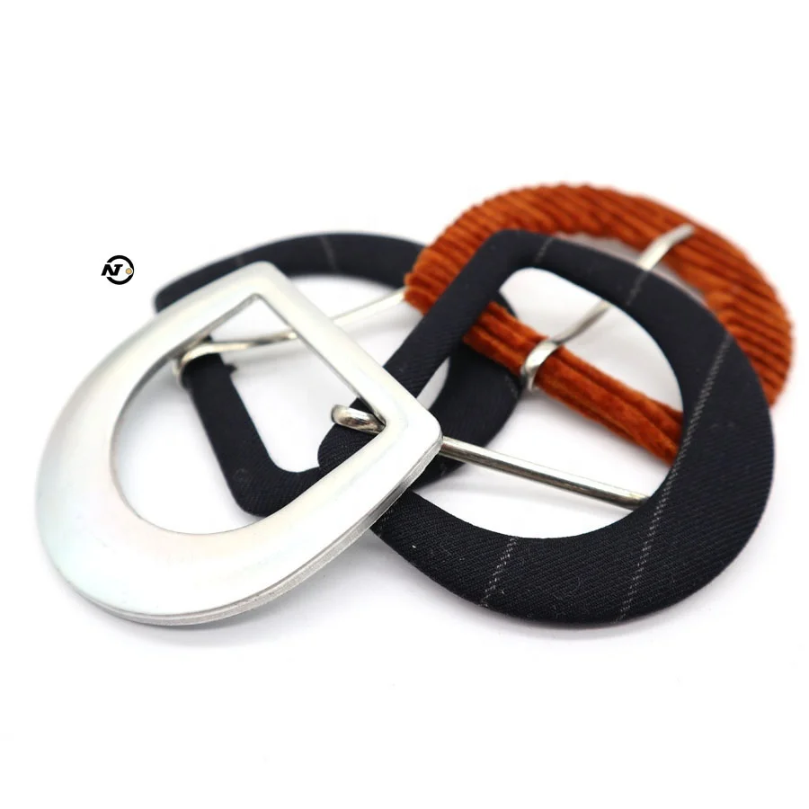 Fabric cover Tri-ring Adjust Belt Buckle Metal D Ring Roller Pin Buckle Accessories