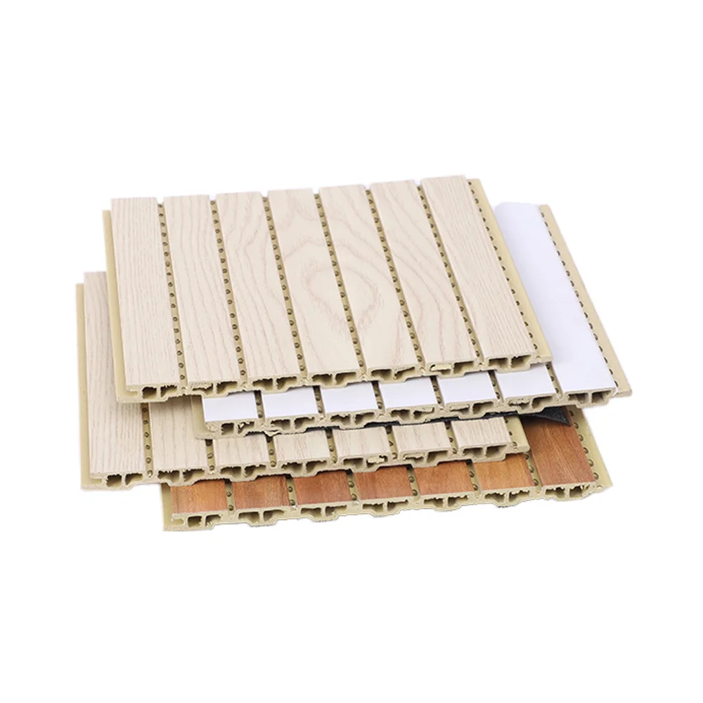 Wooden Sound-absorbing Board Conference Room Cinema Wall Decoration Waterproof Wpc Panel