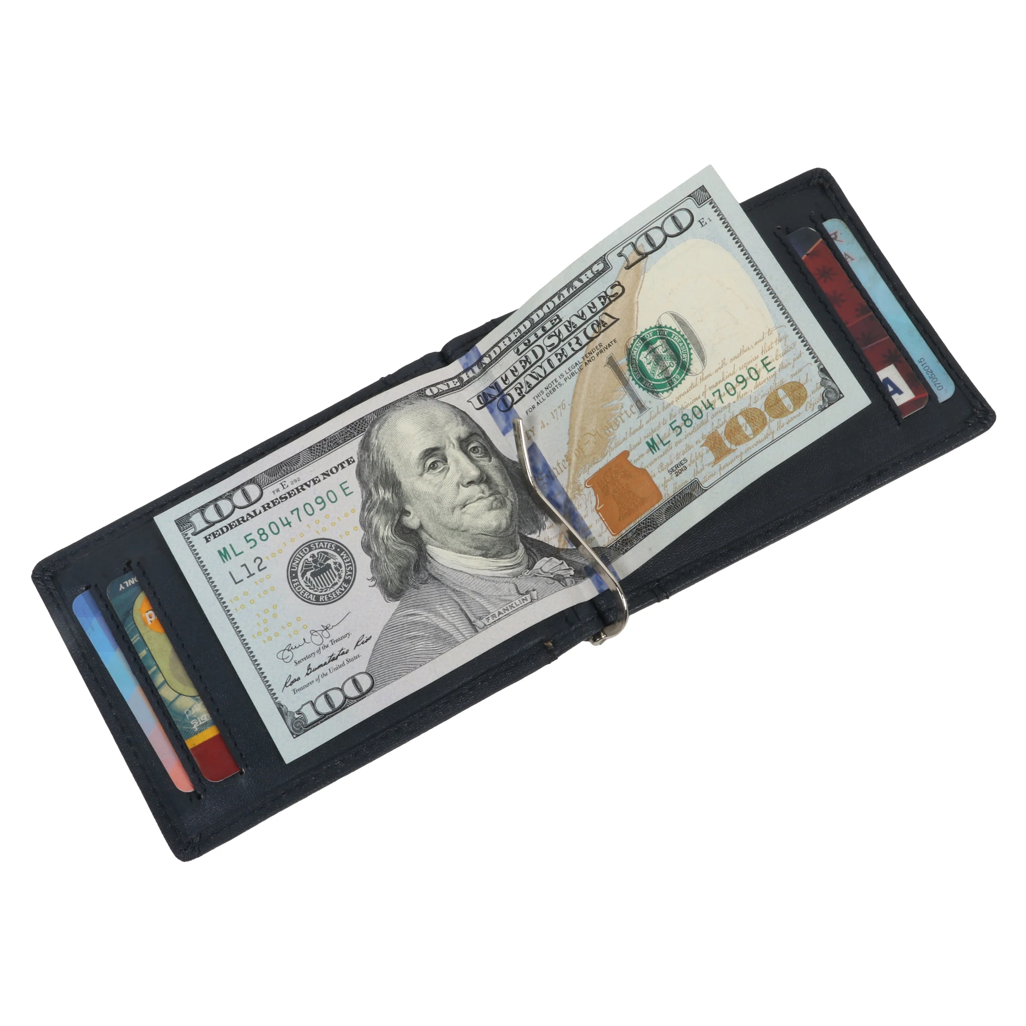 
100% genuine Leather Money Clip Wallets 